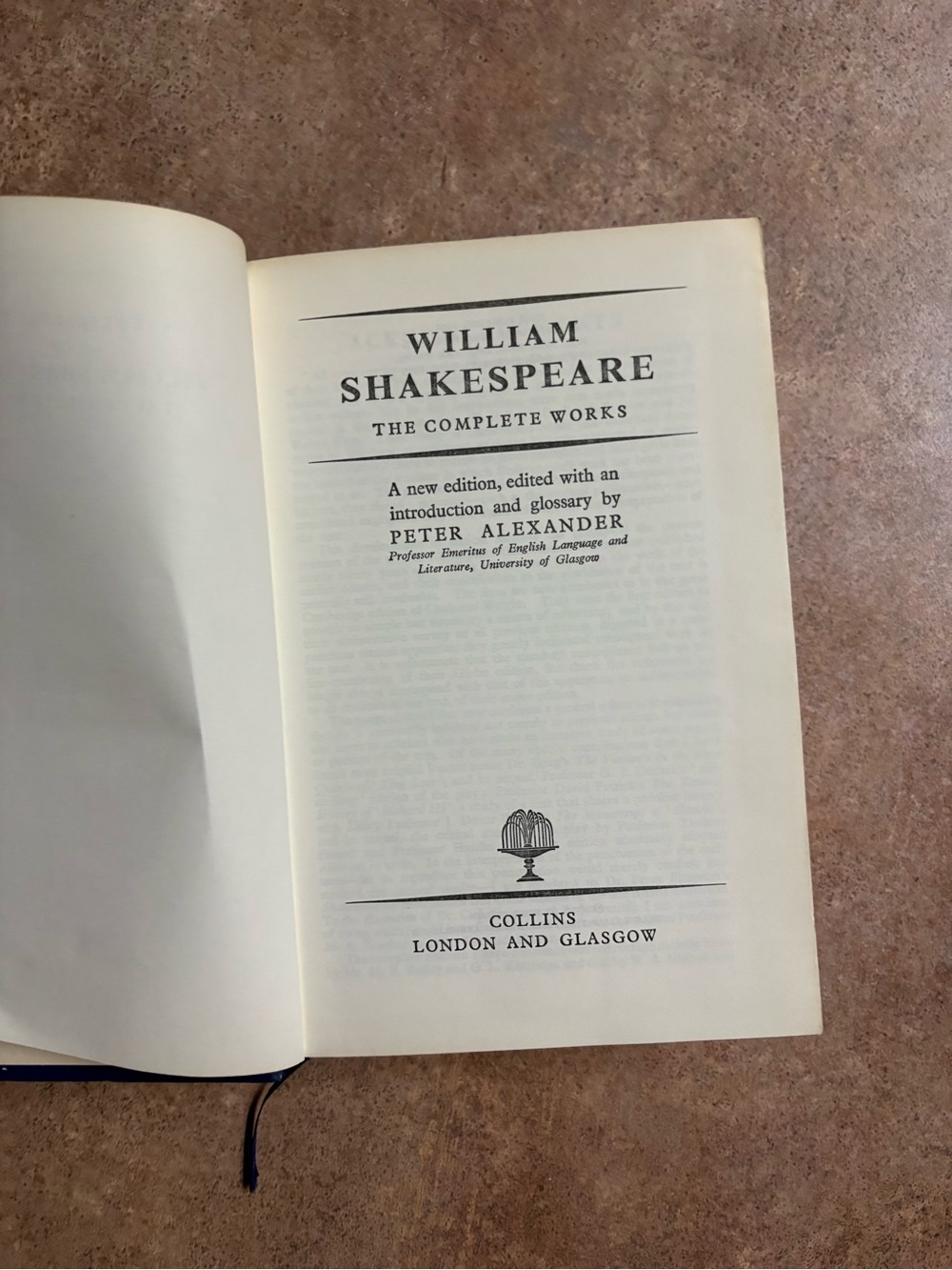 William Shakespeare The Complete Works - Collins Edition
